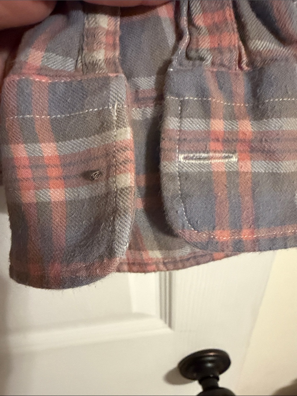 Faherty Brand Plaid Button Down Long Sleeve Shirt Blue Pink Men's Size XL - Picture 4 of 8